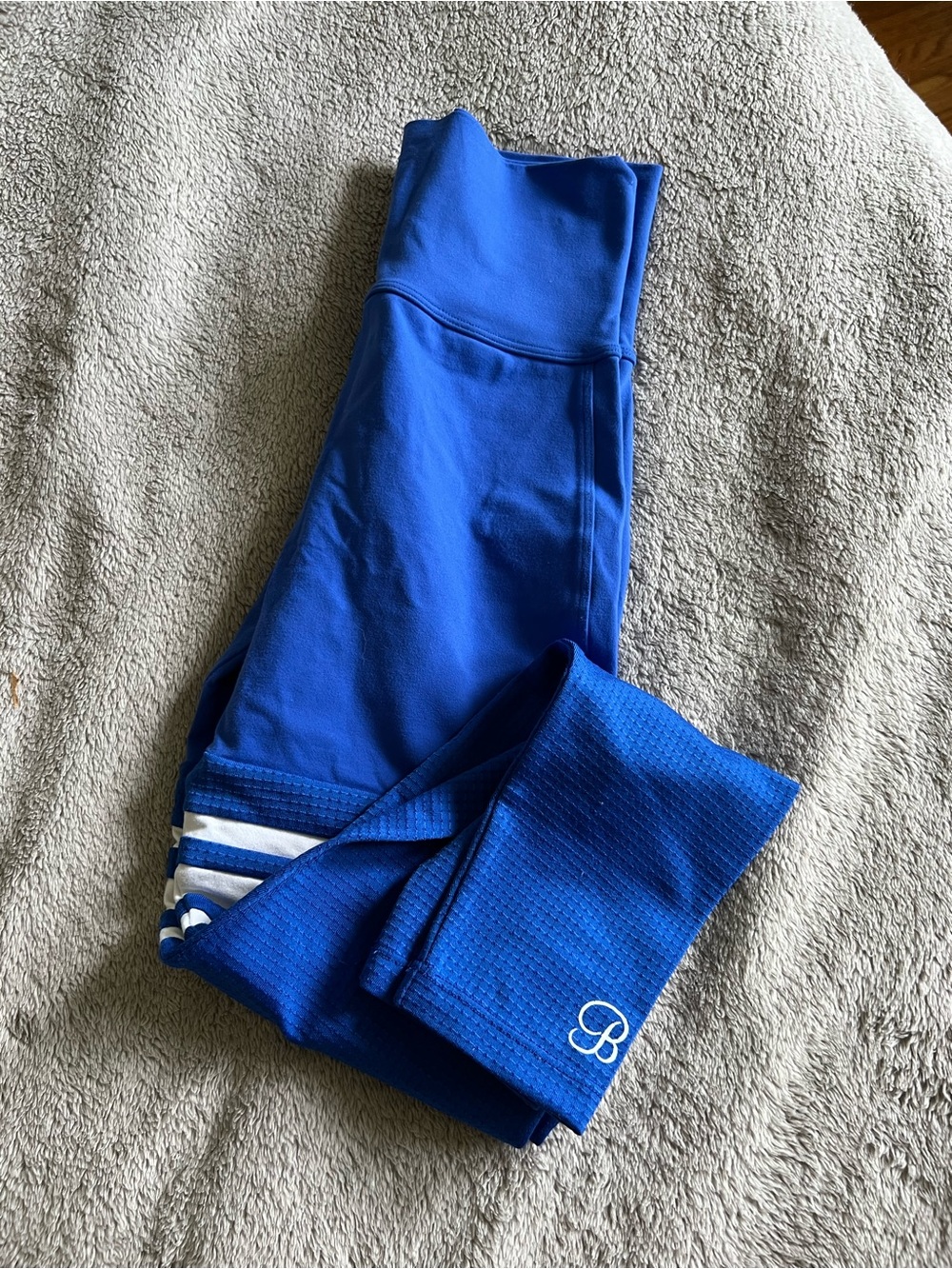 Bombshell Sportswear Royal Blue Thigh High Leggings Small - Picture 2 of 5